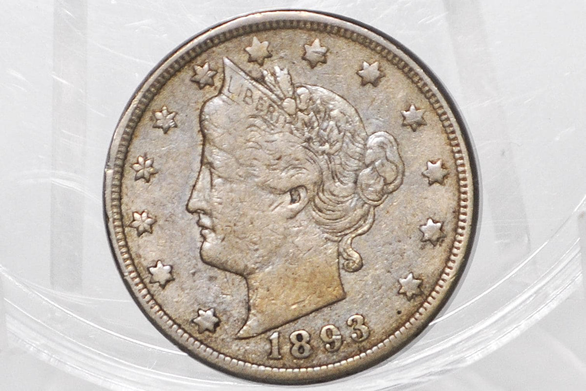 1893 V Nickel - Choose by Grade / Condition - 1893 Liberty Head Nickel - Philadelphia Mint - Better Date - Nickel Collection