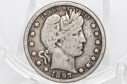 1892-1916 Barber Silver Quarters - Choose by Date & Grade - Various Mints - Barber Quarters Liberty Head Quarters