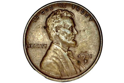 1931-S Wheat Penny - VF/XF - San Francisco Mint - Key Date Wheat - 1931S Wheat Back Cent Wheat Ear 1931 S