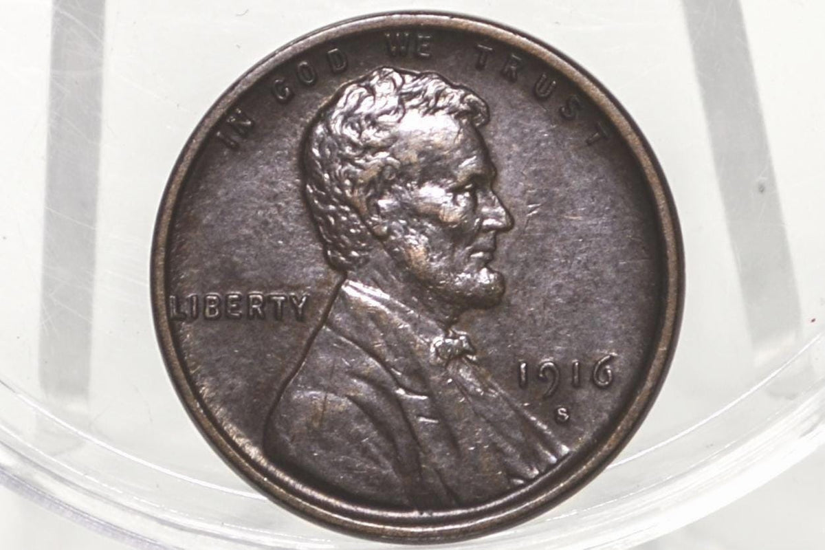 1916 P,D,S Wheat Pennies - Choose by Mint / Grade - Semi-Key Dates - World War I Era Coin - Wheat Ear Lincoln Cent