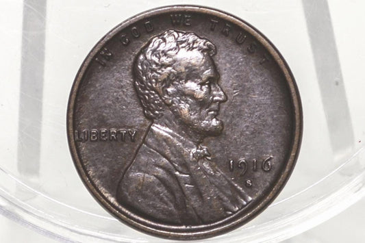 1916 P,D,S Wheat Pennies - Choose by Mint / Grade - Semi-Key Dates - World War I Era Coin - Wheat Ear Lincoln Cent