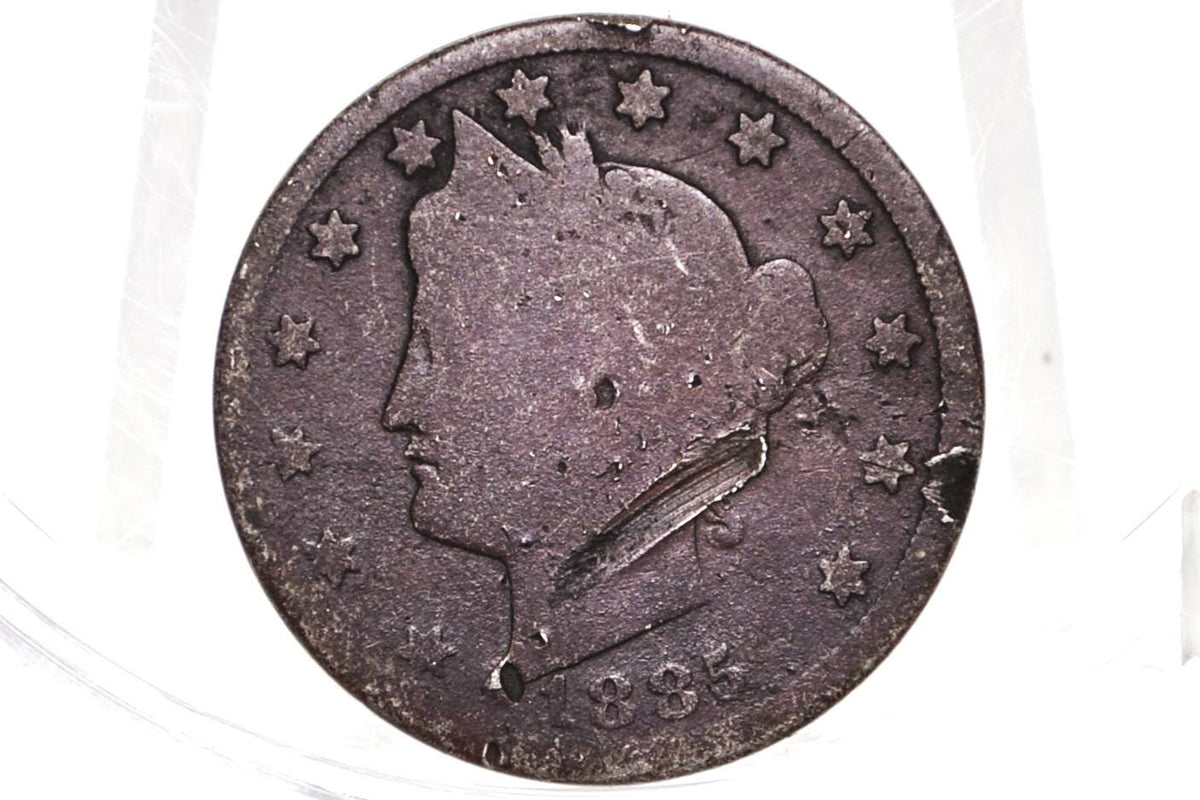 1885 Liberty Head Nickel - Key Date - Cull / Corrosion - 1885 V Nickel 1885 US 1 Nickel - V Nickel Key Date Very Rare Year