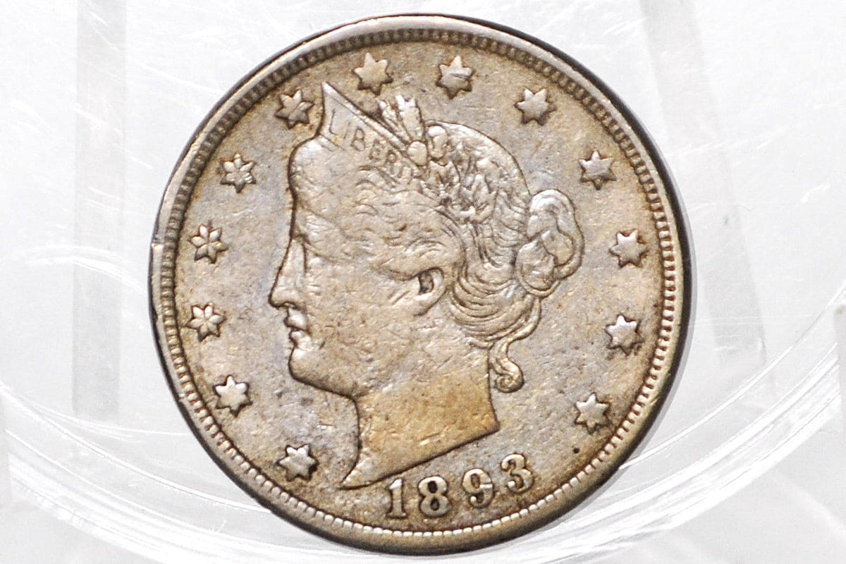 1893 V Nickel - Choose by Grade / Condition - 1893 Liberty Head Nickel - Philadelphia Mint - Better Date - Nickel Collection