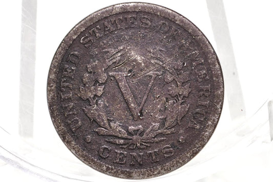 1885 Liberty Head Nickel - Key Date - Cull / Corrosion - 1885 V Nickel 1885 US 1 Nickel - V Nickel Key Date Very Rare Year