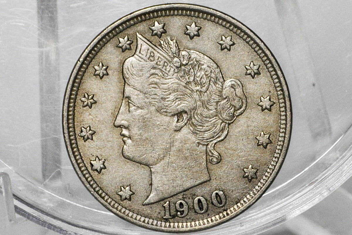 1900 Liberty Head Nickel - Choose by Grade / Condition - V Nickel 1900 - Barber Design - Old, Collectible US Coin