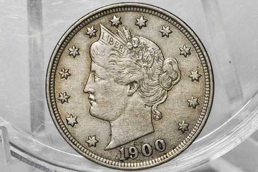 1900 Liberty Head Nickel - Choose by Grade / Condition - V Nickel 1900 - Barber Design - Old, Collectible US Coin