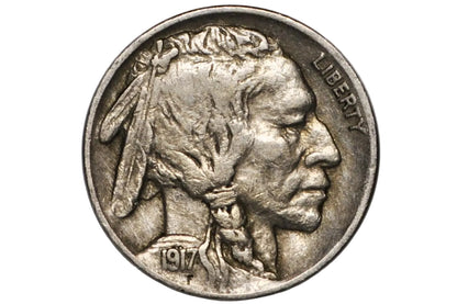 1917 Buffalo Nickel - Choose by Grade - 1917 P Indian Head Nickel 1917-P Buffalo Nickel 1917