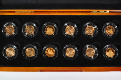 2009 Lincoln Bicentennial 12-Coin Master Set - 2009 Lincoln Bicentennial Penny Master Set 12 Coins P D S Satin Finish Wood Box