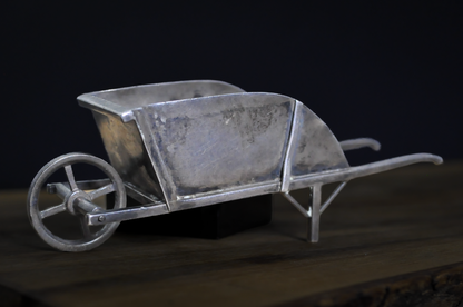 Antique Sterling Silver Wheelbarrow Salt Cellar Damage Missing Wheel Vintage Sterling Silver Miniature Wheelbarrow Damaged Missing One Wheel