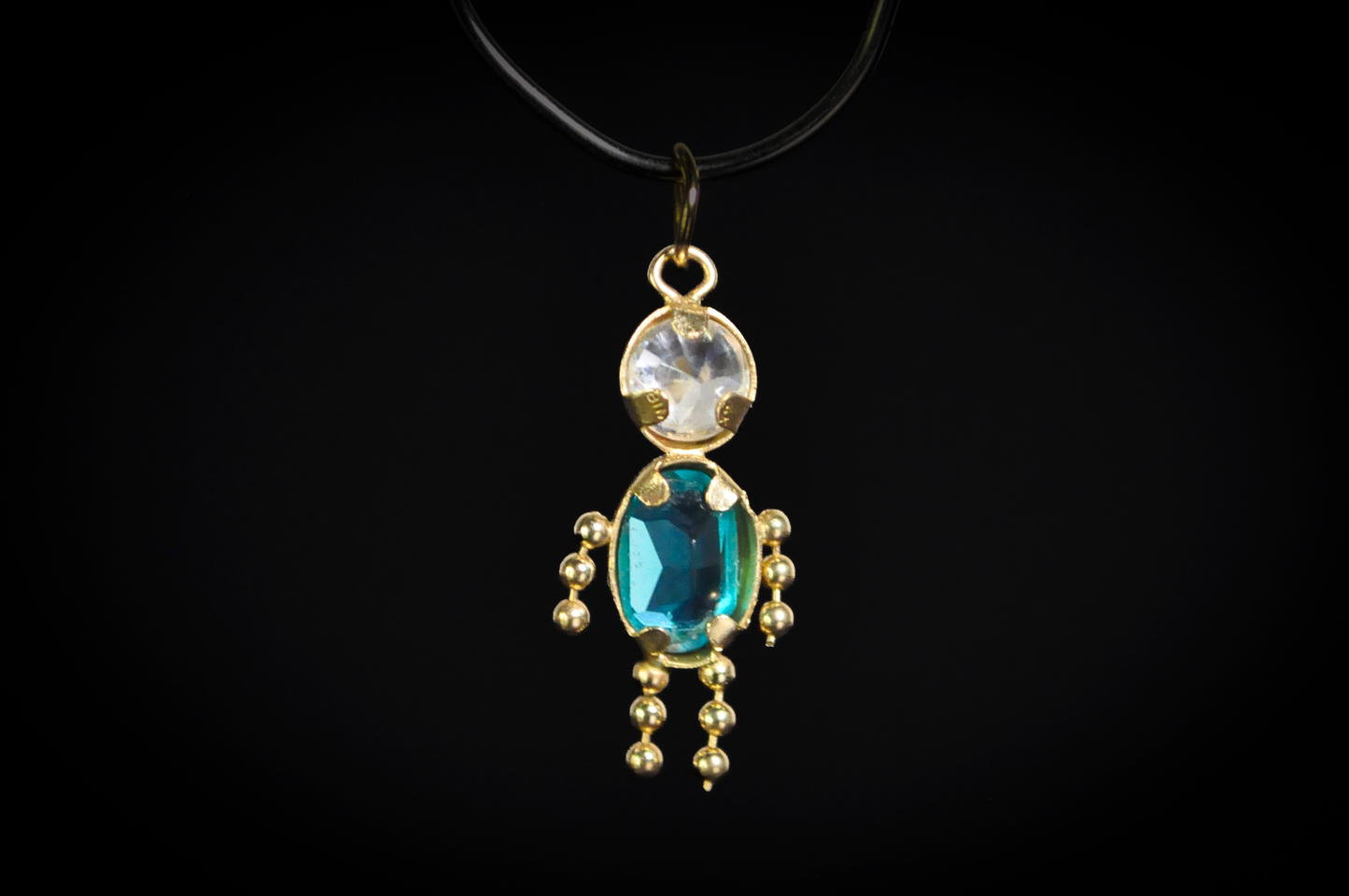 14k Yellow Gold Birthstone Baby Charms Individual Boy & Girl Pendants - Vintage 14k Gold Mother's Jewelry Charms Choose Your Boy or Girl Birthstone