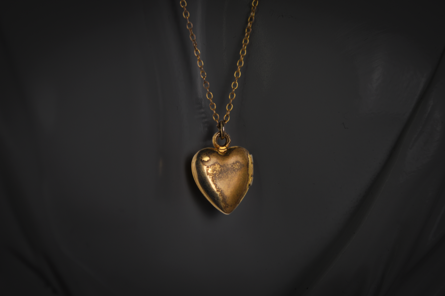 Religious Mother of Pearl Heart Locket with Gold Cross 12k GF Pendant and Original Matching Chain - Vintage 1/20 12k Gold Filled Heart Cross Locket with Original Chain