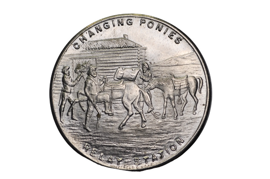 1935 Pony Express Oregon Trail Memorial So-Called Dollar - Pony Express Diamond Jubilee Trail Memorial Ass'n Commemorative Token