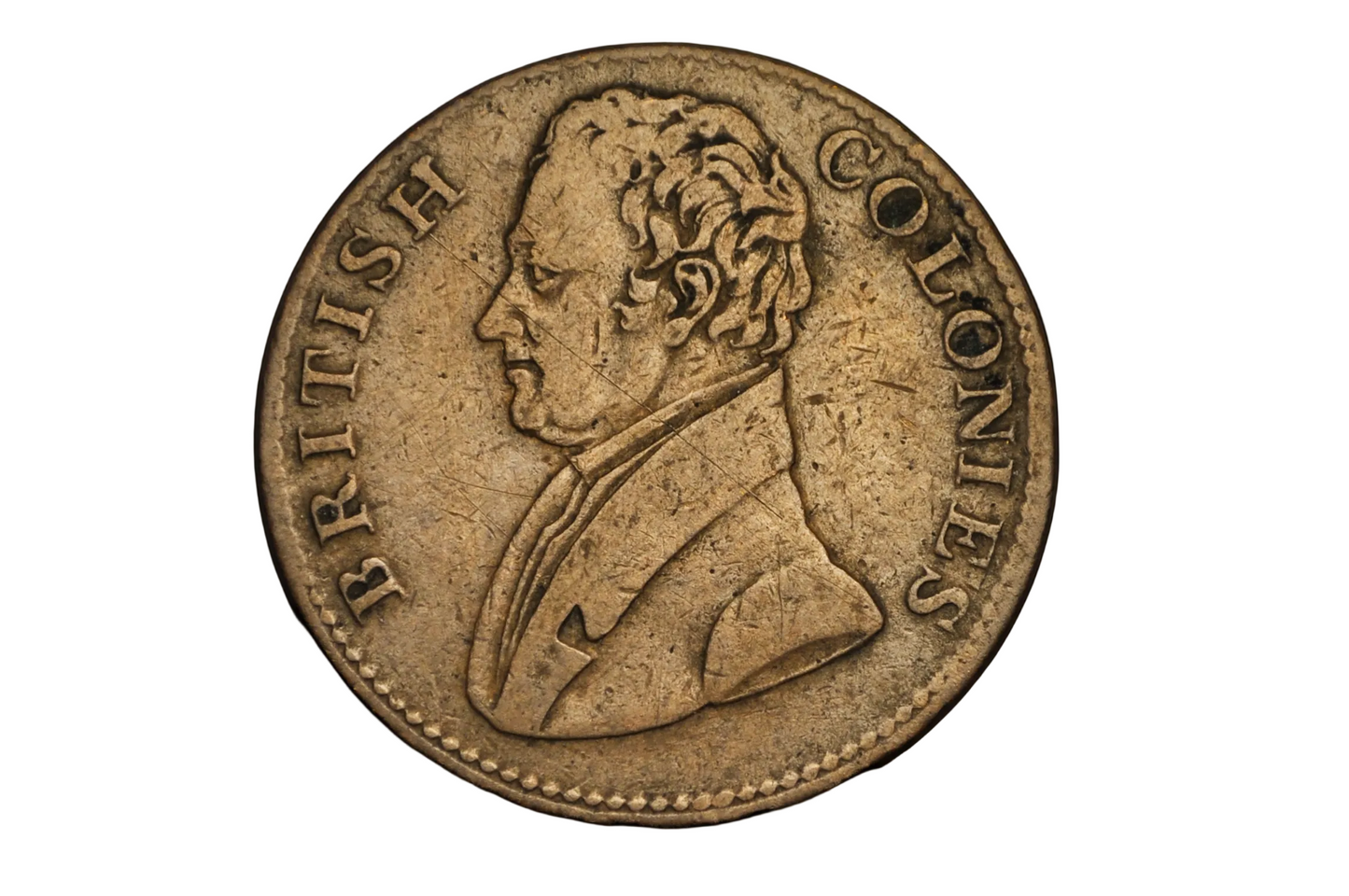 1825 Lower Canada "To Facilitate Trade" Token - 1825 British Colonies Half Penny Copper Trade Token