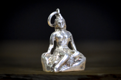 Vintage Sterling Silver Pania of the Reef Charm - Antique Silver Pania of the Reef Pendant, Māori Mythology Jewelry
