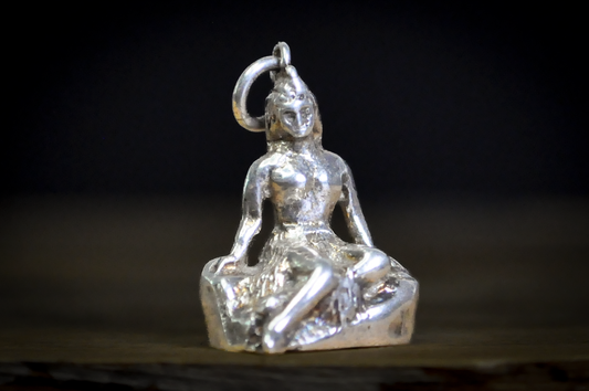 Vintage Sterling Silver Pania of the Reef Charm - Antique Silver Pania of the Reef Pendant, Māori Mythology Jewelry