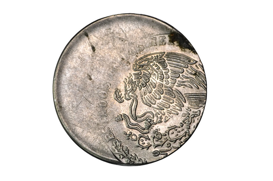 1982 20 Centavos 35% Off Center Strike Mint Error - 35% Off Center Strike 1982 Mexico 20 Centavos Error Coin