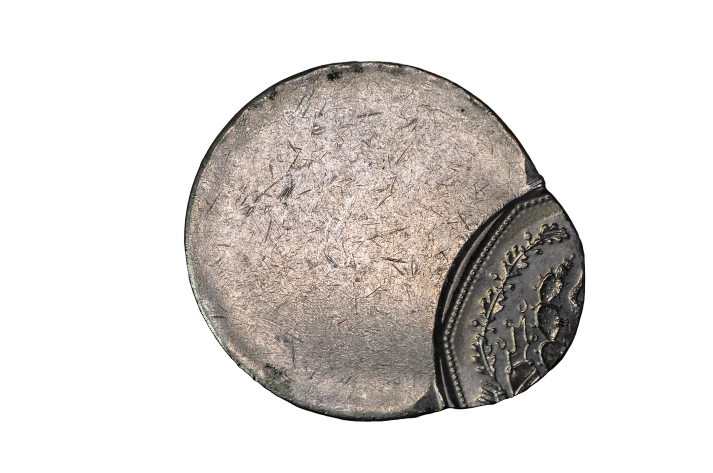 5 Pesos Dramatic 75% Off Center Strike Mint Error - 75% Off Center Strike No Date 5 Pesos Error Coin