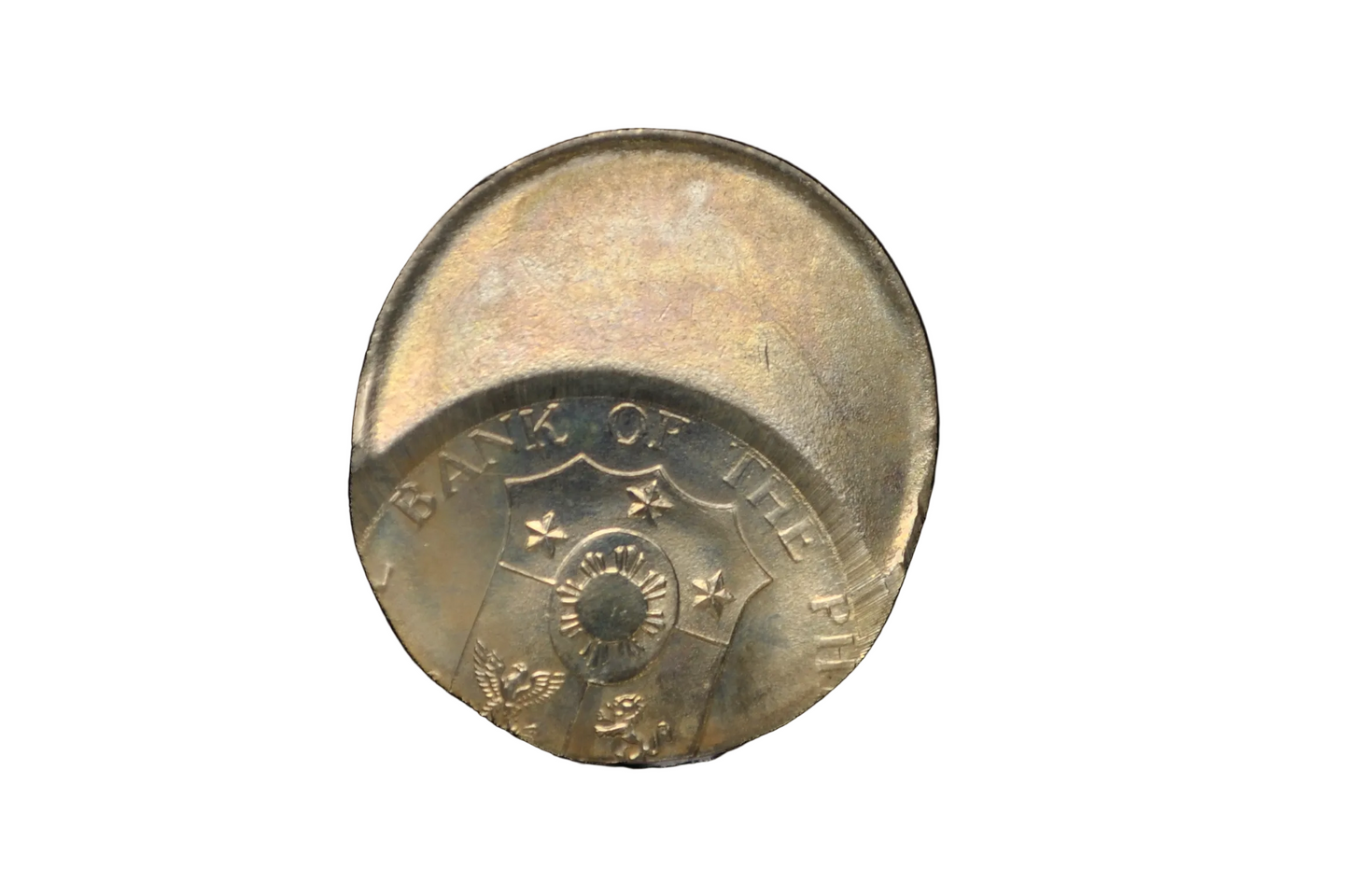 1966 Philippines 10 Centavos Rare Mint Error 45% Off-Center Strike - Philippines 10 Centavos 1966 Major Mint Error: 45% Off-Center Broadstrike