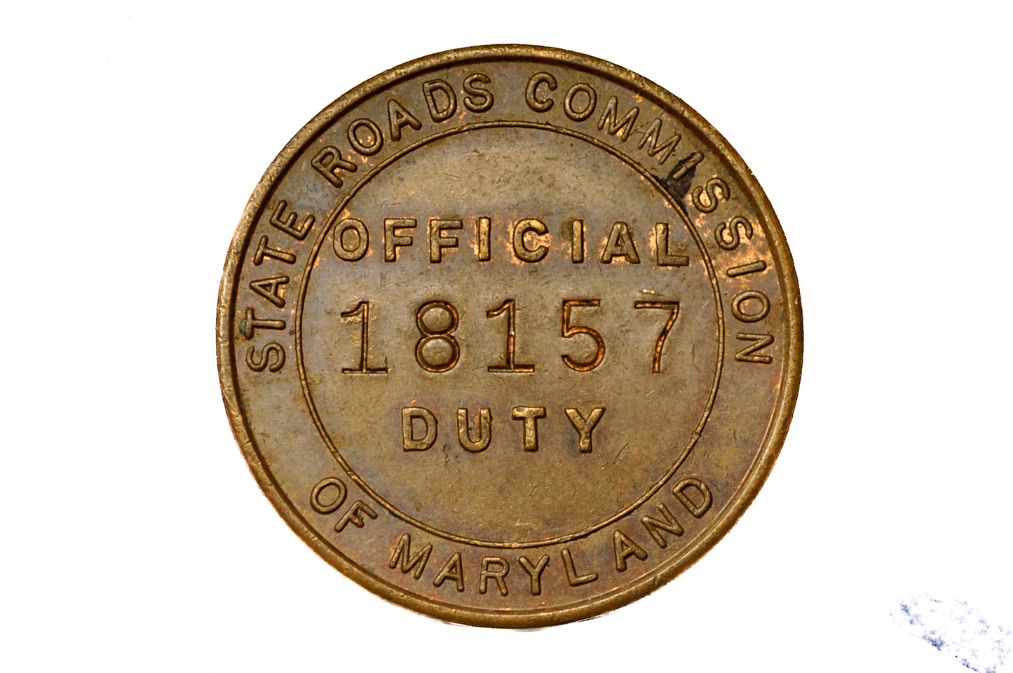 State Roads Commission Of Maryland Official Duty Token - Maryland Transportation Token New England Expressway