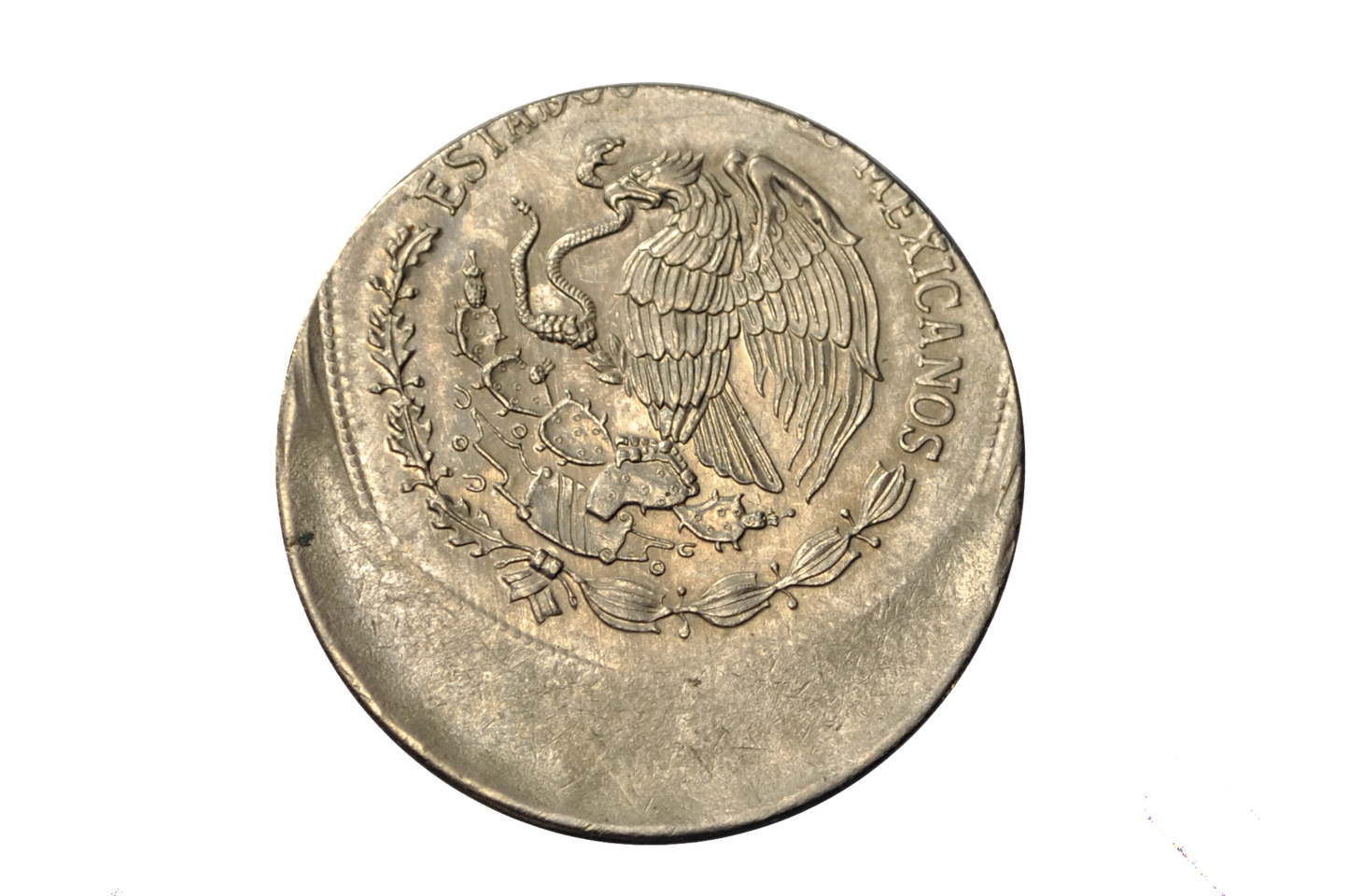 25% Off Center Strike Mexico 5 Pesos No Date Error Coin - Mexico 5 Pesos Off Center Strike 25% Error