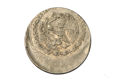 25% Off Center Strike Mexico 5 Pesos No Date Error Coin - Mexico 5 Pesos Off Center Strike 25% Error