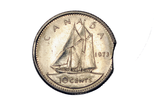 Spain 5 Pesetas 1957 Francisco Franco Minor Planchet Clip Error - 1957 5 Pesetas Minor Curved Planchet Clipped (Copy)