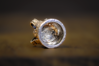 Antique 3-Dimensional Sterling Silver Crown Charm - Vintage Sterling Silver Royalty Crown King or Queen Charm