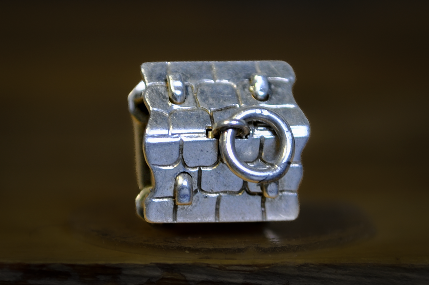 Vintage Sterling Silver Swiss Chalet 3-Dimensional Charm - Miniature Sterling Silver Log Cabin Pendant