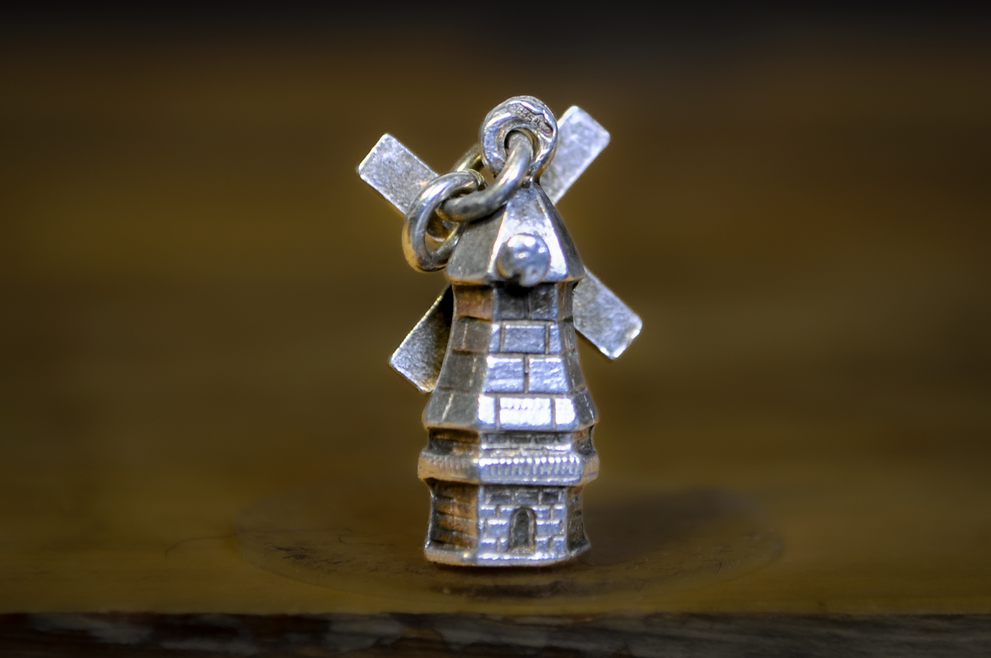 Vintage Sterling Silver Windmill Movable Charm - Sterling Silver Dutch Windmill Pendant Jewelry