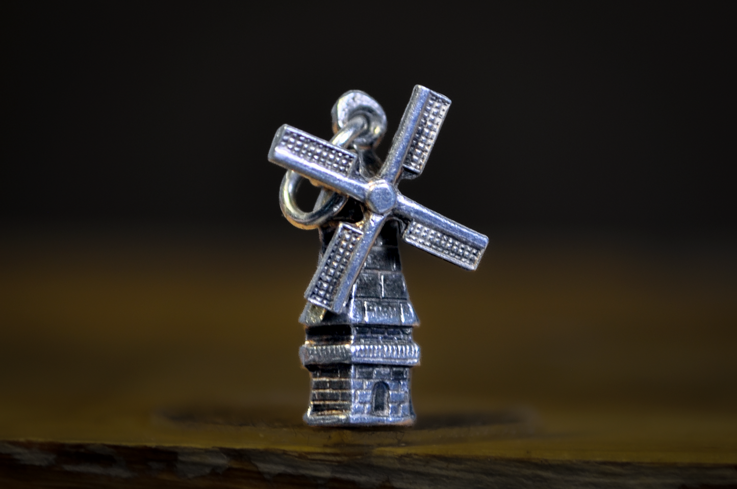 Vintage Sterling Silver Windmill Movable Charm - Sterling Silver Dutch Windmill Pendant Jewelry