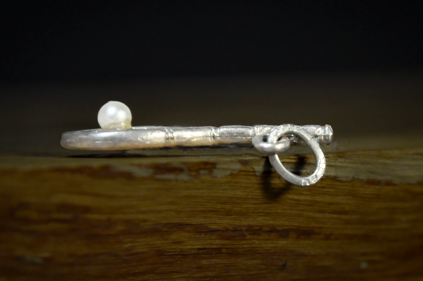 Sterling Silver Tennis Racket Charm Pendant with Pearl Tennis Ball - 925 Silver Tennis Racket Sports Charm with Cultured Pearl Accent