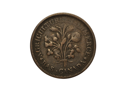 Lot of Five Canadian Bouquet Un Sou Tokens - Bouquet Un Sou Canadian Tokens Lot of 5