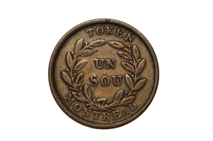 Lot of Five Canadian Bouquet Un Sou Tokens - Bouquet Un Sou Canadian Tokens Lot of 5