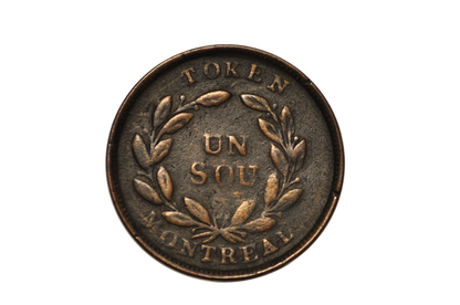 Lot of Five Canadian Bouquet Un Sou Tokens - Bouquet Un Sou Canadian Tokens Lot of 5
