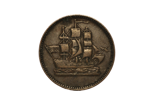 PE-10-34, 1835 Prince Edward Island 1/2 Penny Token Ships Colonies and Commerce - PE-10-34 1/2 Penny Token Ships Colonies and Commerce