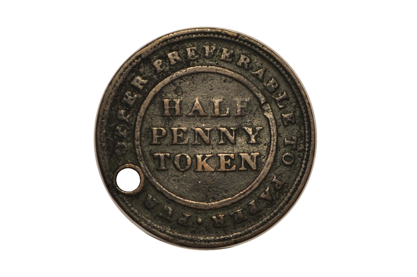 1813 Nova Scotia Half Penny Token Trade & Navigation - 1/2 Penny Token Canada 1813 - Copper 1813 Canadian Token