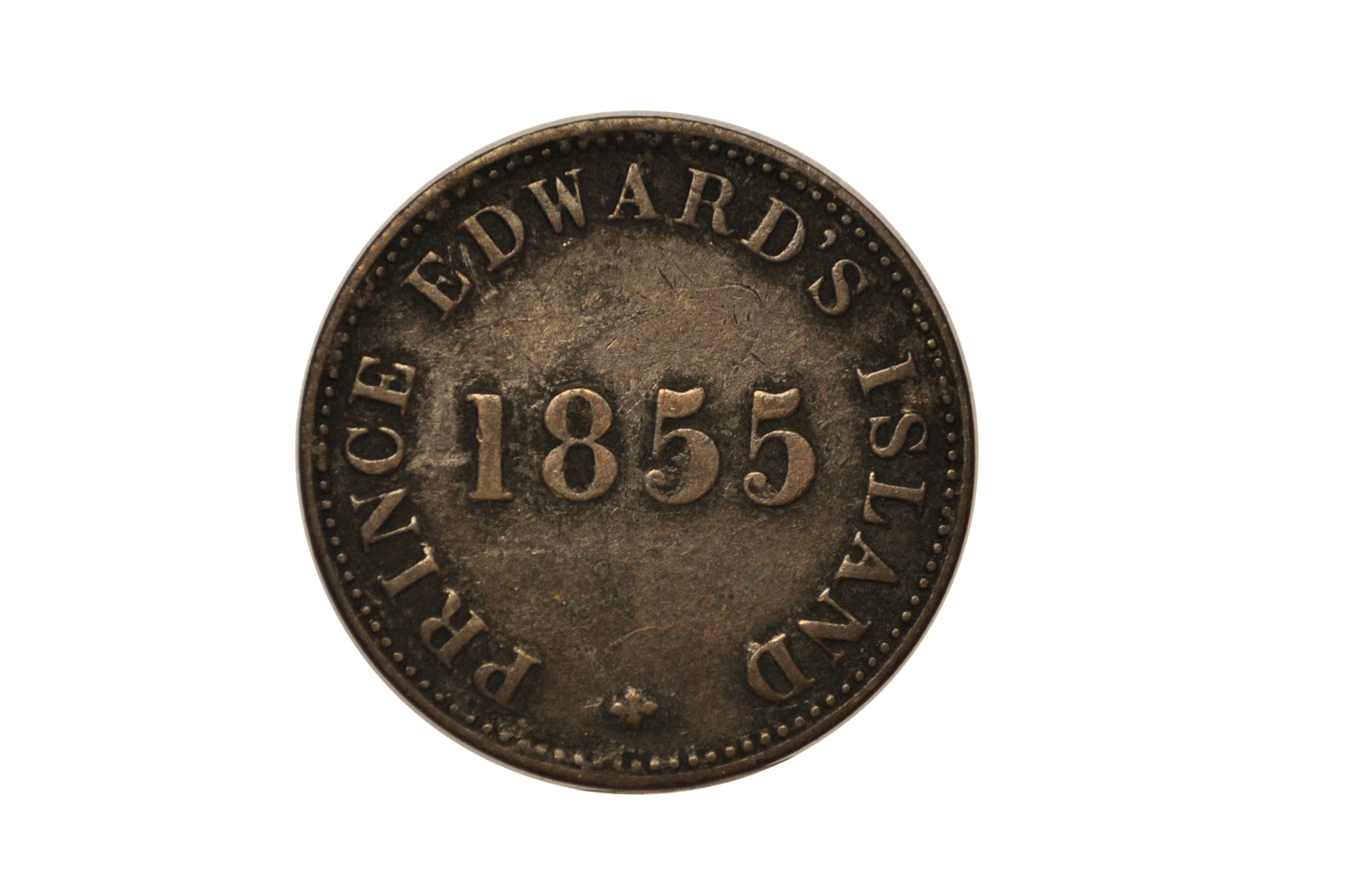 1855 Canada Prince Edward Island Trade Token Good Condition - Self Government and Free Trade George Davies 1/2 Penny 1855