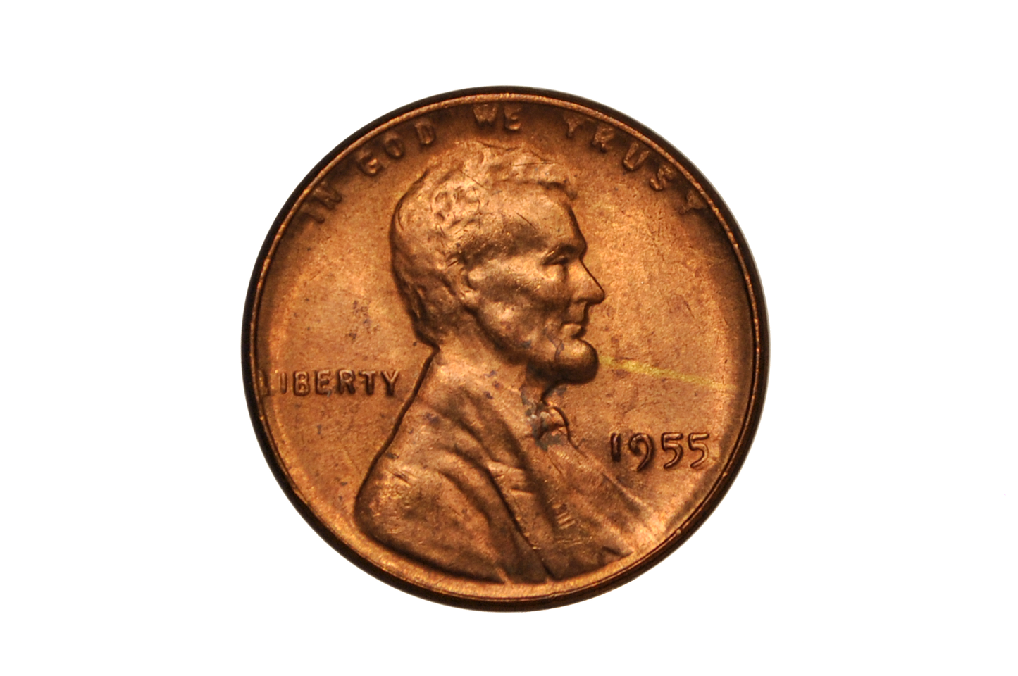 1955 Lincoln Penny Error Last Five Doubled - Error 1955 Lincoln Penny Last 5 Minor Doubling