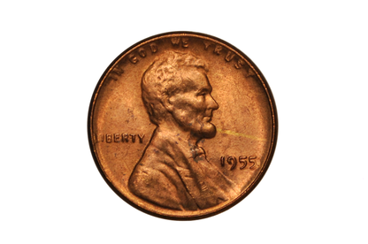 1955 Lincoln Penny Error Last Five Doubled - Error 1955 Lincoln Penny Last 5 Minor Doubling