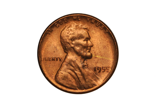 1955 Lincoln Penny Error Last Five Doubled - Error 1955 Lincoln Penny Last 5 Minor Doubling