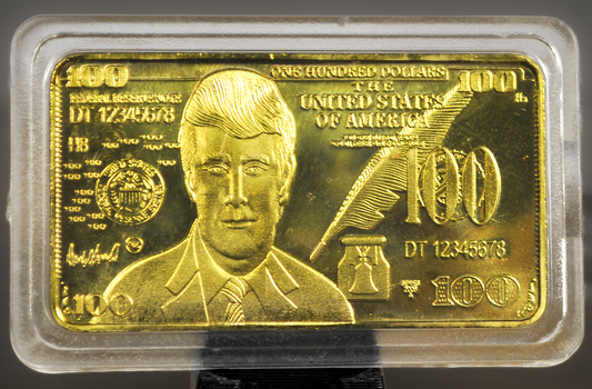 Souvenir Bar Donald Trump One Troy Ounce (Not Gold) - Play Money 1 Troy Ounce Donald Trump