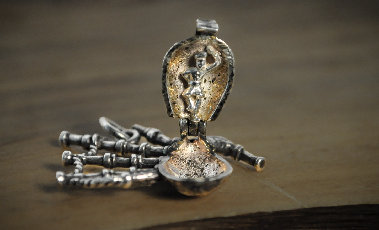 Vintage Sterling Silver Scottish Bagpipe Charm Revealing Dancer Inside - Scottish Bagpipe Pendant Surprise Dancer Inside