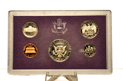 Off-Center Packaging Shift Display Error 1984-S US Mint Proof Set - Purple Shifted Display Alignment 1984 United States Mint Proof Set