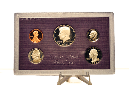 Off-Center Packaging Shift Display Error 1984-S US Mint Proof Set - Purple Shifted Display Alignment 1984 United States Mint Proof Set