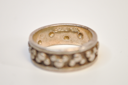 Disney 925 Sterling Silver Bubble Texture Ring Size 7 - Disney Sterling Silver Textured Bubble Band Size 7