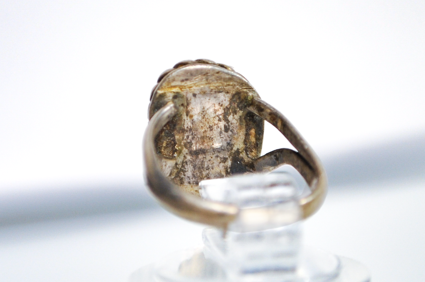 Dainty Native Kingman Turquoise Sterling Silver Ring Size 1.5 - Native Sterling Silver Dainty Oval Kingman Turquoise Infant Ring