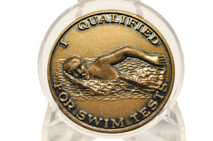 Vintage BSA AMF Explorer Fitness Program Challenge Coin Token - Boy Scout Explorer AMF Fitness Program Swimming Medal