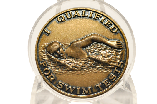 Vintage BSA AMF Explorer Fitness Program Challenge Coin Token - Boy Scout Explorer AMF Fitness Program Swimming Medal