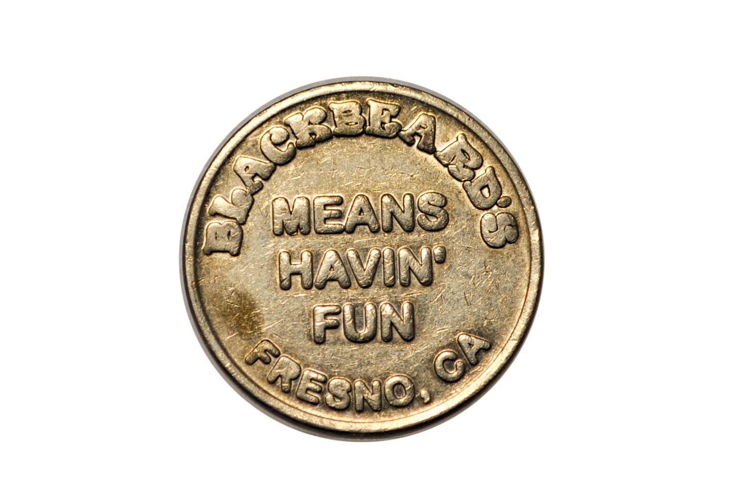 ICEE Slushie Arcade Token Blackbeard's Fresno, California - Blackbeard's Means Havin' Fun ICEE Amusement Token