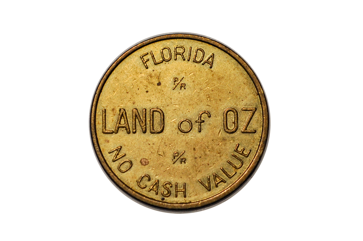 Vintage Land Of Oz California Florida Brass Token Arcade - Land Of Oz California Florida No Cash Value Token Amusement